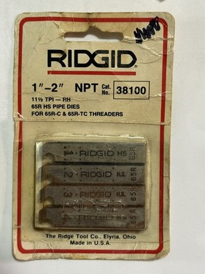 Ridgid Die Set,1  to 2  Npt Hss 38100 - All