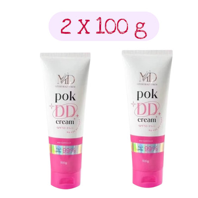 Pok DD Cream SPF 50PA+++ Waterproof Tone-up Sunscreen 2 X 100g For Fair/Yellow