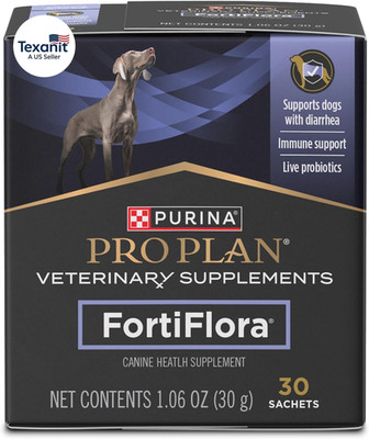 Purina Pro Plan Veterinary Supplements Fortiflora Daily Probiotics for Dogs, Hel
