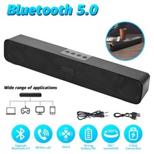 Bluetooth 5.0 Wireless TV Speaker Soundbar 3D Sound Bar Theater Home Subwoofer