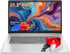 HP 17.3" FHD Business Laptop 2026, AMD Ryzen 5 7430U, Upto 64GB RAM 2TB NVMe SSD