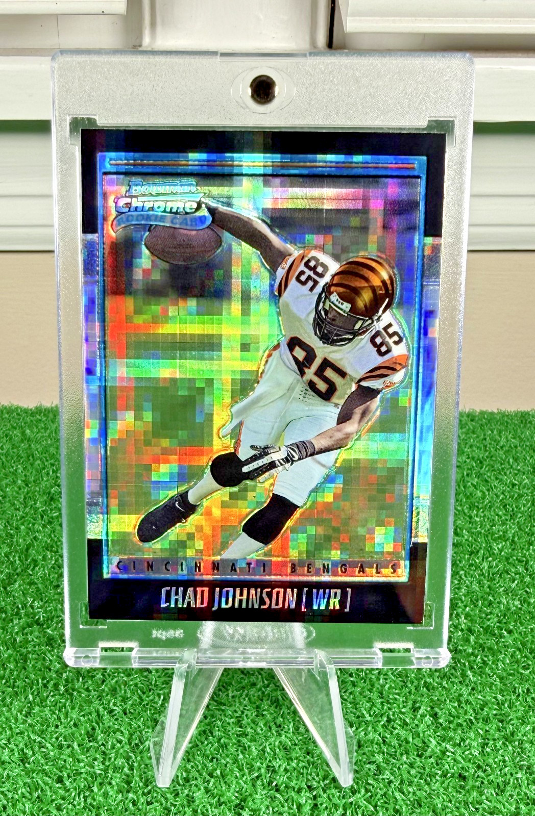 Chad Johnson 2001 Bowman Chrome Rookie RC Refractor X-Fractor #187 SUPER RARE!