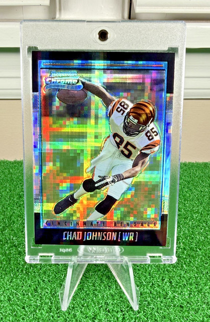 Chad Johnson 2001 Bowman Chrome Rookie RC Refractor X-Fractor #187 SUPER !