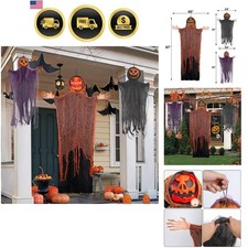 Halloween Ghost Pumpkin Decorations 3 Pack Hanging Outdoor Indoor Spooky Glow
