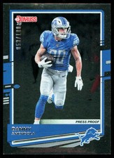 2020 Donruss #98 Danny Amendola Press Proof Silver Blue jersey #/100