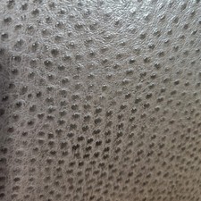 Faux Ostrich Leather Upholstery Vinyl By The Yard Fabric Brown 55" Wide Textured