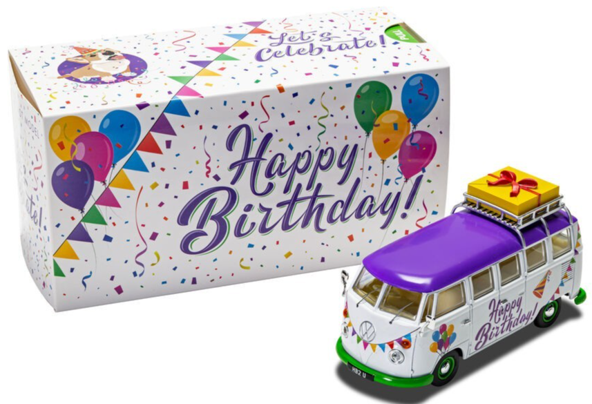 Corgi CC02734 Volkswagen Campervan Happy Birthday in 1:43 in Geschenkbox Neu OVP