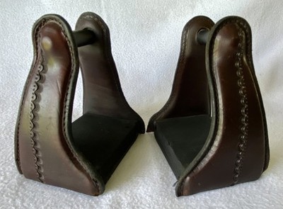 TUCKER Leather Padded Trail Glide Stirrups STIRRUPS~Reduces Fatigue~MATCHES CY