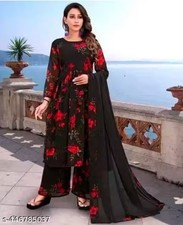 Indian Readymad Georgette Kurta Kurtis Pant Set for Women's Party Festive Outfit