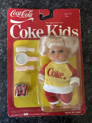 Coca-Cola Coke Kids Vintage Girl Doll 5in w/ Accessories MPN 4030 NIP