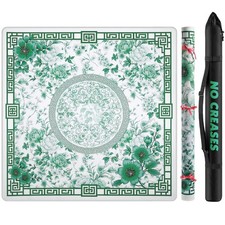 Mahjong Mat for Table 33x33 Inch, No-Crease,Anti-Slip,Noise-Reducing American...