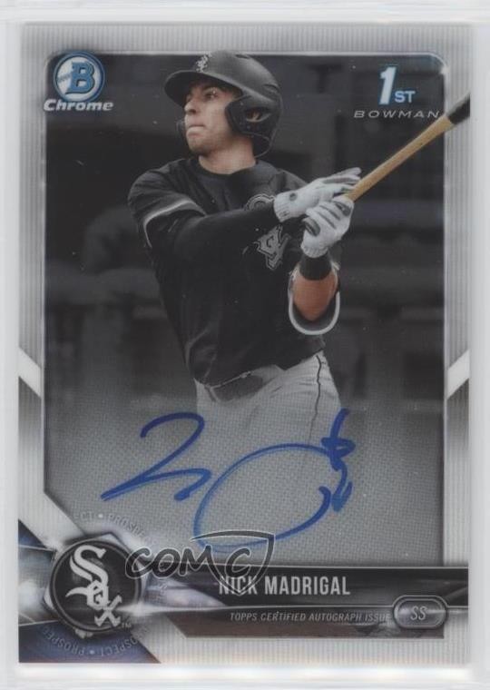 2018 Bowman Draft Chrome Draft Pick Auto Nick Madrigal #CDA-NM Auto sc2