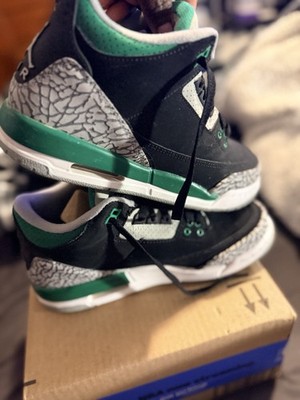 Jordan Air Jordan 3 Retro Pine Green Black Green Men's Mid Top Sneakers Athletic