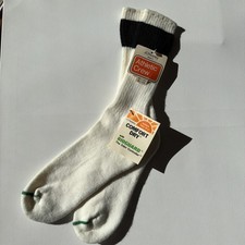 VTG Socks 1980's Crew 10-13 NOS JC Penney Acrylic Blend USA Striped Sports Bio