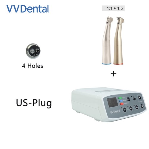 VVDental Micro Motore Elettrico Brushless LED con Manipolo LED 1:1+1:5 NUOVO - Foto 2 di 10