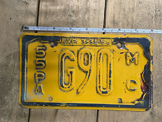 1955 Pennsylvania Motorcycle License Plate PA Harley Panhead Bobber Chopper