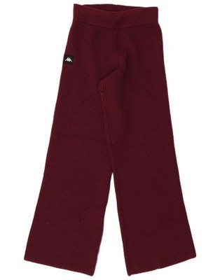 Kappa Womens Tracksuit Trousers UK 14 Large Burgundy Colourblock SQ11