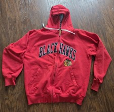 NHL Blackhawks Hockey Zip Hoodie GIII Sport By Carl Banks Sz L