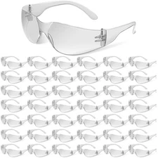 100 Pack Safety Glasses Bulk Safety Goggles Protective Eyewear for Men Women