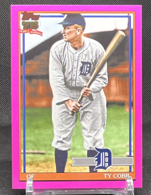 Topps Ty Cobb Detroit Tigers Pink Parallel Baseball Card #91B2-10