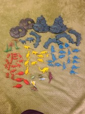 Vintage MPC Tim Mee Plastic Dinosaurs And Mountains/rock Molds