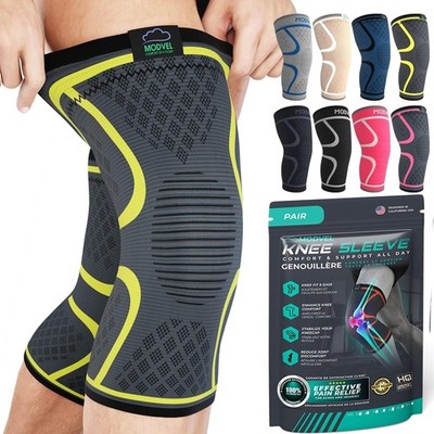 MODVEL Komfortable Kniebandage für Damen und Männer - Sanfte Kniestütze zur Un