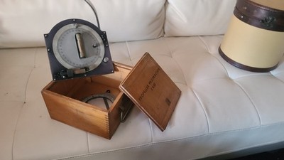 Propeller Protractor with Wooden Case Aviation Collectible