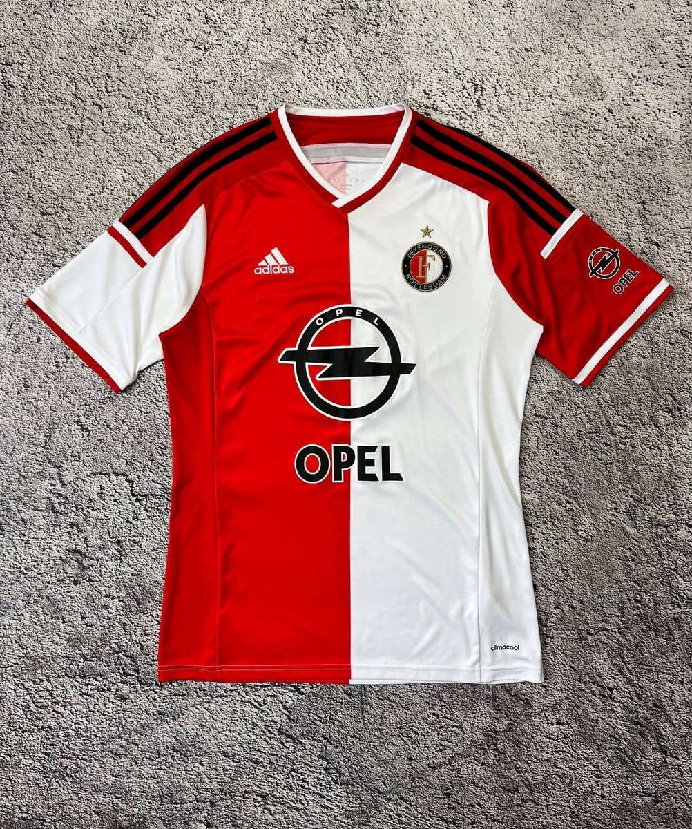 Adidas Feyenoord Rotterdam 2014 Home Jersey Red White Opel