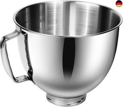 Edelstahl Mixer Schüssel für Kitchen Aid 4,5-5 Quart Standmixer, kompatibel mit
