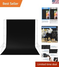 Versatile 5x6.5 ft Black Backdrop for Parties, Videos, and Photoshoots