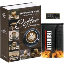 Book Safe with Combination Lock, Hidden Safe (9.5 X 6.2 X 2.2 Inch) with Firepro
