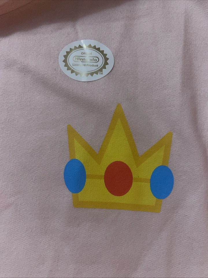 Sudadera con Capucha Super Mario Princesa Melocotón Estampado Jumbo Oficial Nintendo - Nueva Para Hombre’s Med Foto 3 de 4
