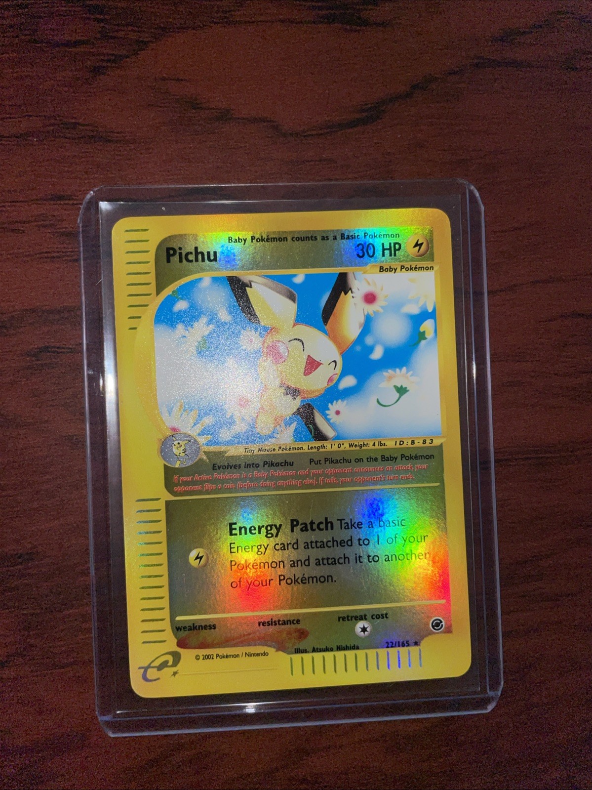 Pokémon Pichu TCG Expedition 22/165 Reverse Holo Holo Rare Card NM