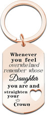 Daughter Keychain Gift from Mom Dad - Birthday, Graduation, Christmas Gift for G