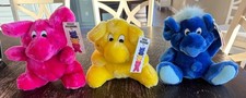 Kodak Kolorkins Plush Lot of 3 Pink Yellow Blue 9" Collectible Toys