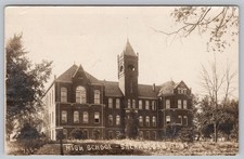 RPPC Shenandoah IA Iowa - High School - Page County- Real Photo Postcard 1914