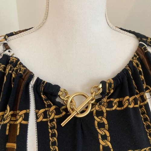 Blusa Michael Michael Kors Estampado Cinturones y Cadenas S - Imagen 2 de 6