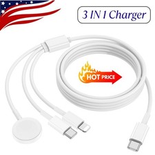 Upgraded 3 in 1 USB-C Charger For Apple Watch Charger iPhone 16 15 14 13 12 11 X