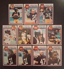 1979 Topps Pittsburgh Steelers Team Set of 11 Greene, Lambert, etc + Bonus Shell