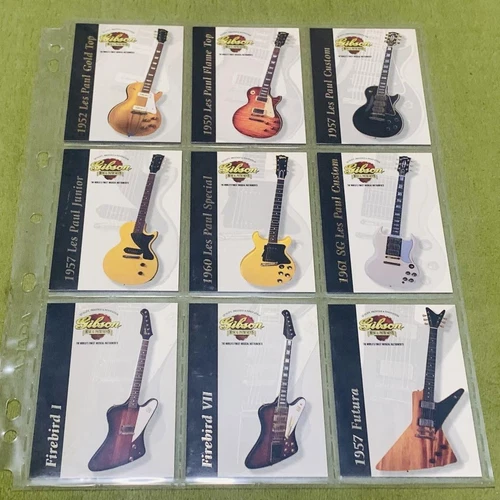Gibson Guitar Trading Card Series 1 Full Set 50 Cards Vintage w/ Case