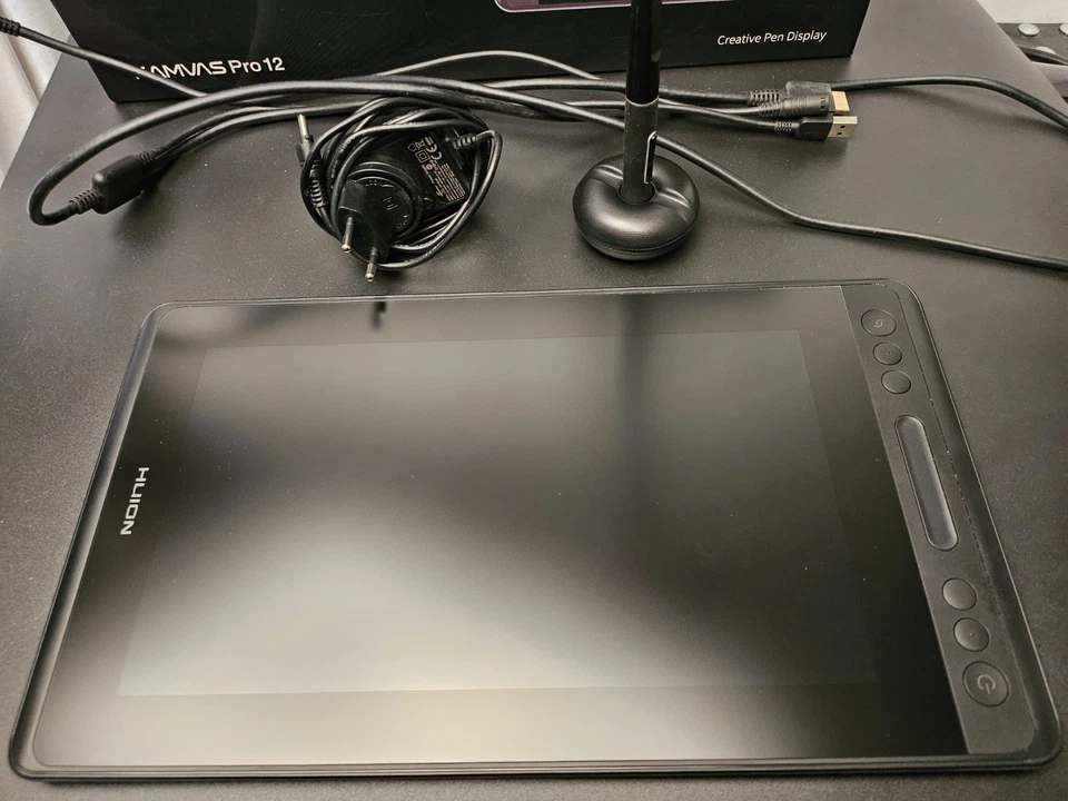 Huion Kamvas Pro 12 Grafiktablet Grafik Tablet Stift OVP zeichnen spiegeln u.Zbh - Bild 2 von 4