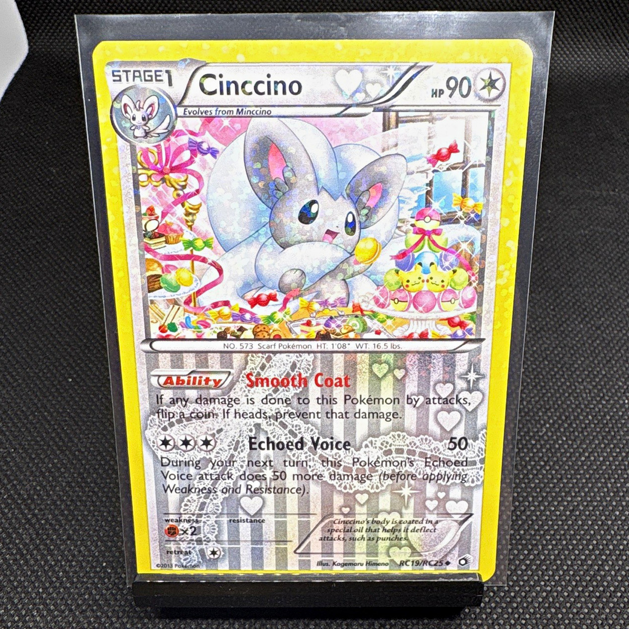 Pokemon TCG Cinccino RC19/RC25 Legendary Treasures Holo Rare Stage 1 HP 90 EN