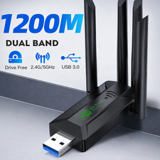 USB 3.0 Wireless WIFI Adapter 1200Mbps Long Range Dongle Dual Band 5Ghz Network