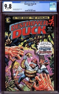 DESTROYER DUCK #6 CGC 9.8 WHITE PAGES // ECLIPSE COMICS 1984