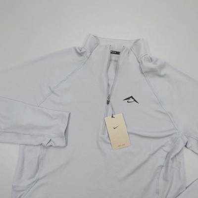 Nike Trail Dri-FIT 1/2-Zip Men's Size S Mid Layer Grey Running Top FV9994 078