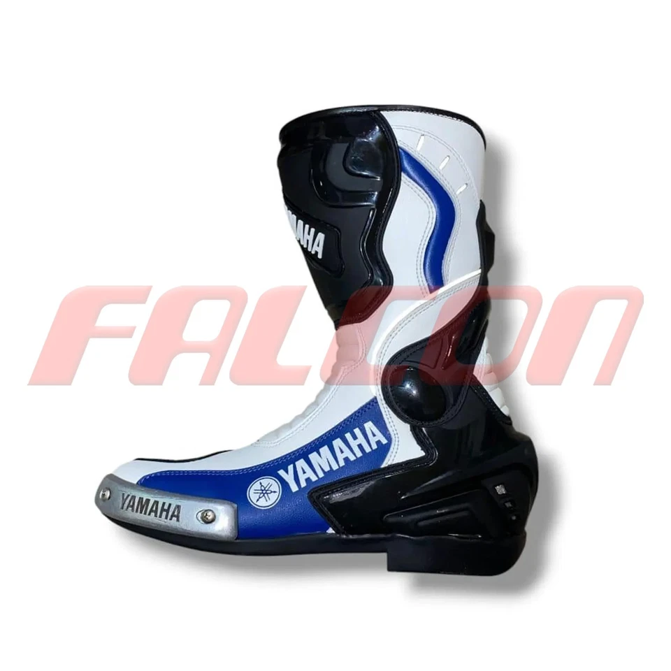 Botas de cuero Yamaha para carreras de motocicletas | Zapatos de montar en moto para hombre todas las tallas Foto 4 de 4