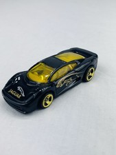 Vintage Hot Wheels 19 Jaguar XJ220 Black Diecast Car Racecar Black & Gold