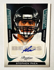 2011 Panini Prestige Stephen Paea AUTO RC SP #/99 Draft Picks Bears Rookie!