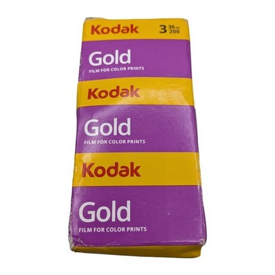 Kodak Gold 200 35mm Film 36 Exposures 3 Pack Expires 02/2028 Color Negative C-41