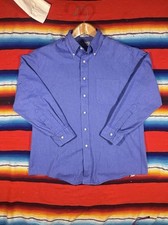 Vintage 90s LL Bean Blue Button Up Shirt Size Large
